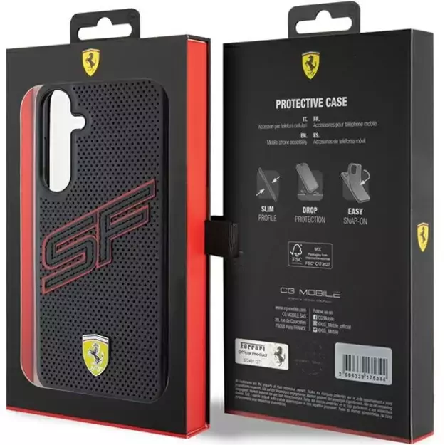 Ferrari Big SF Perforated case for Samsung Galaxy S24+ - black 14
