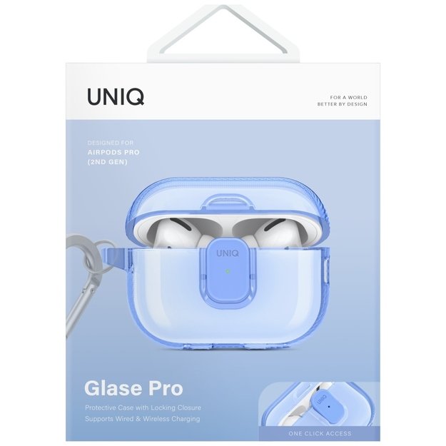 Uniq Glase Pro Case for AirPods Pro 2 - Blue 1