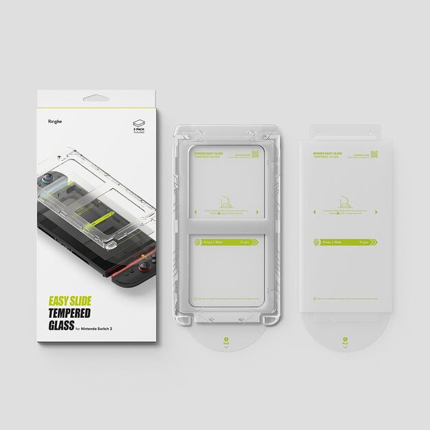 Ringke Easy Slide 2-pack Tempered Glass for Nintendo Switch 2 - Transparent 4