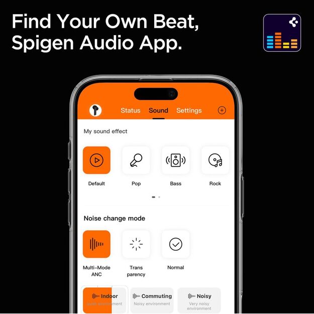 Spigen SA2403 ANC Pro Wireless Headphones - Black 8