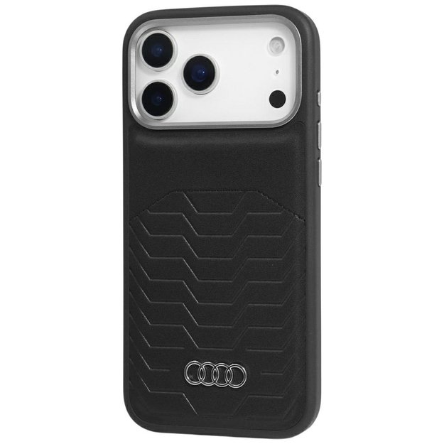 Audi GT Synthetic Leather MagSafe Case for iPhone 17 Pro Max - Black 2