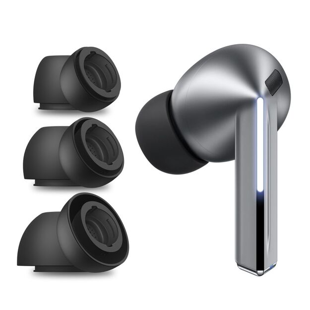 Tech-Protect Ear Tips for Samsung Galaxy Buds 3 Pro in sizes S / M / L - black (3 pcs.)