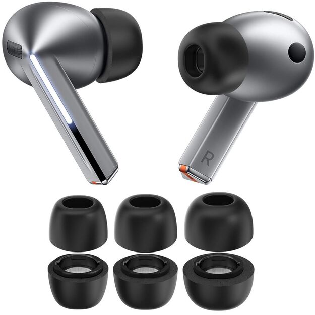 Tech-Protect Ear Tips for Samsung Galaxy Buds 3 Pro in sizes S / M / L - black (3 pcs.) 1