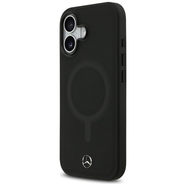 Mercedes Plain Smooth Leather MagSafe case for iPhone 17 - black 1