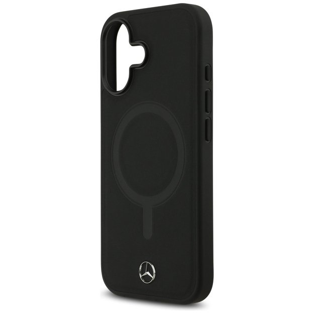 Mercedes Plain Smooth Leather MagSafe case for iPhone 17 - black 5