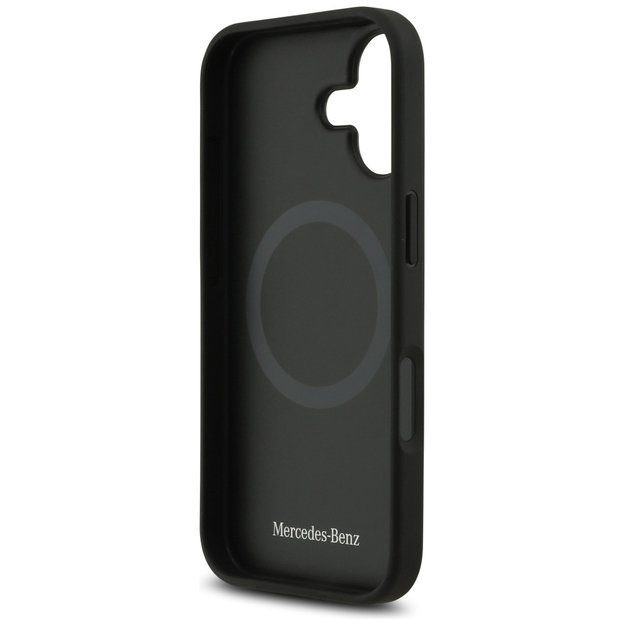 Mercedes Plain Smooth Leather MagSafe case for iPhone 17 - black 6