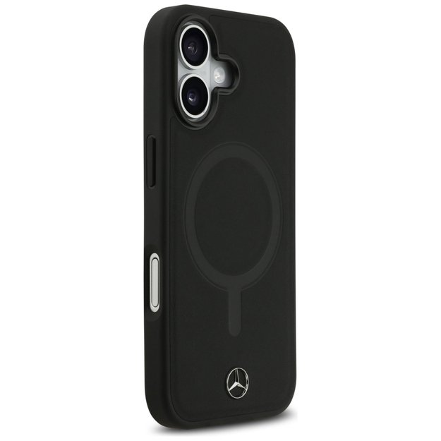 Mercedes Plain Smooth Leather MagSafe case for iPhone 17 - black 3