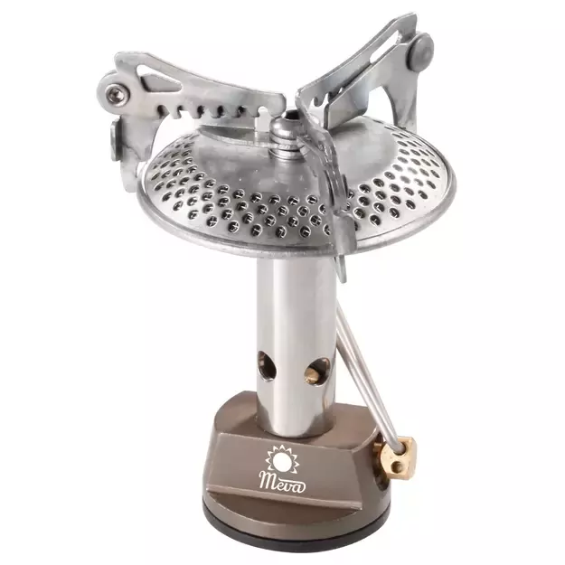 The lightest tourist stove for gas cartridges (valve or thread) HIKER 70gram 2.4kW 8