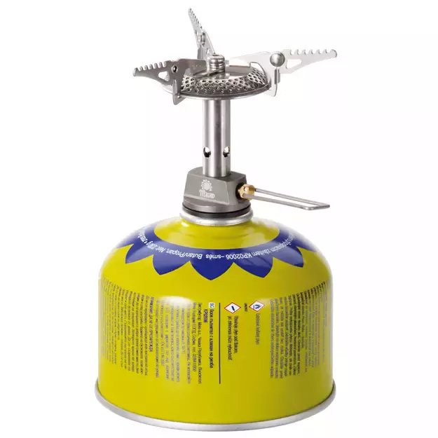The lightest tourist stove for gas cartridges (valve or thread) HIKER 70gram 2.4kW 7