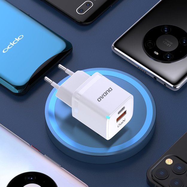 Wall charger GaN 33W PPS USB C/USB Dudao A13Pro - white 7