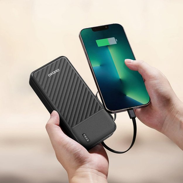 Dudao K11 Max 30000mAh Powerbank with Built-in Cables - Black 1