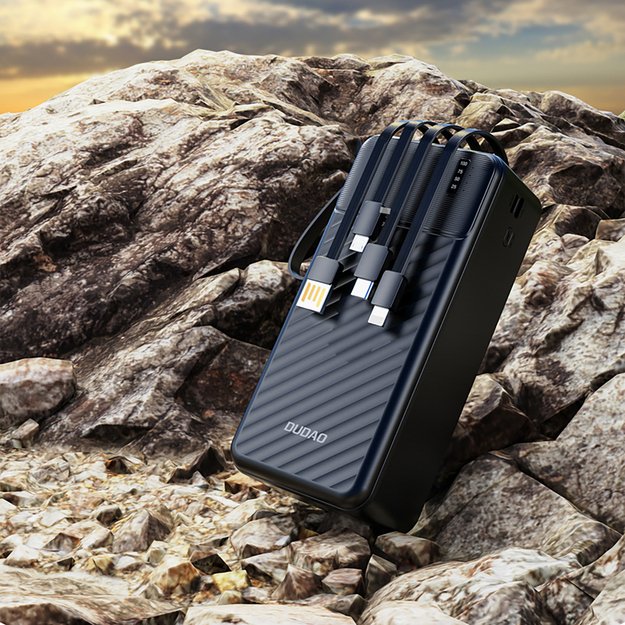Dudao K11 Max 30000mAh Powerbank with Built-in Cables - Black 4