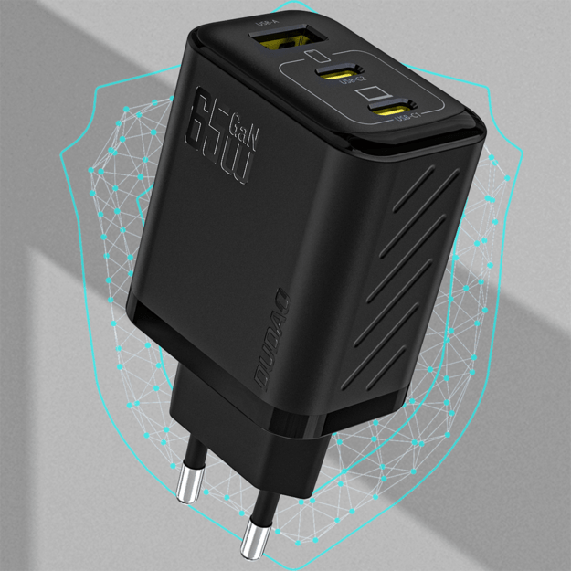 Dudao A29C 65W GaN Wall Charger + USB-C Cable - Black 4