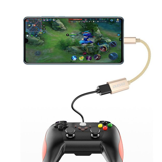 Dudao L15T OTG Adapter USB-C - USB-A - Gray 1