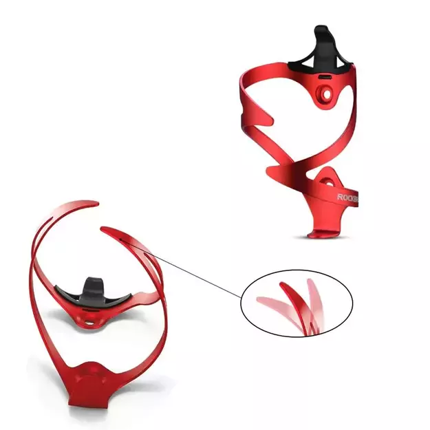 Rockbros 2017-11ARD Aluminum Bike Bottle Holder - Red 3