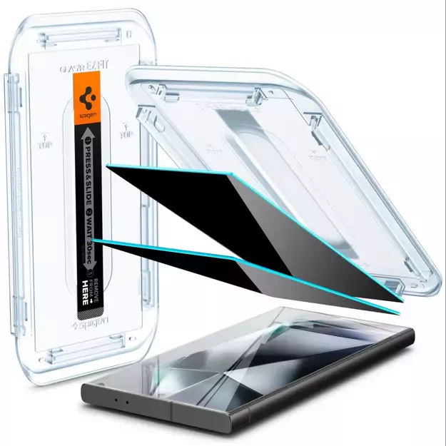 Spigen Glas.tR EZ Fit Privacy Tempered Glass for Samsung Galaxy S24 Ultra - 2 pcs. 7