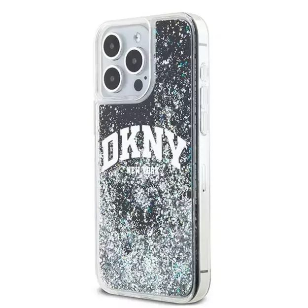 Etui DKNY Liquid Glitter Big Logo na iPhone 15 Pro Max - czarne 1