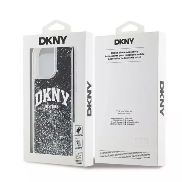 Etui DKNY Liquid Glitter Big Logo na iPhone 15 Pro Max - czarne 7