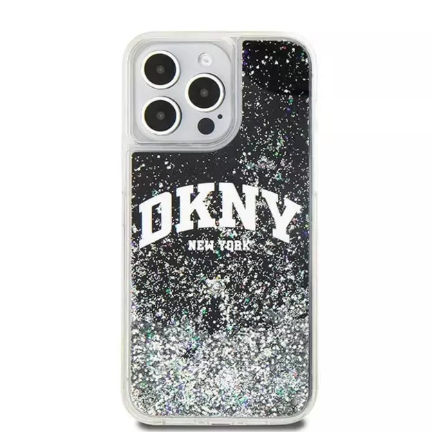 Etui DKNY Liquid Glitter Big Logo na iPhone 15 Pro Max - czarne 2