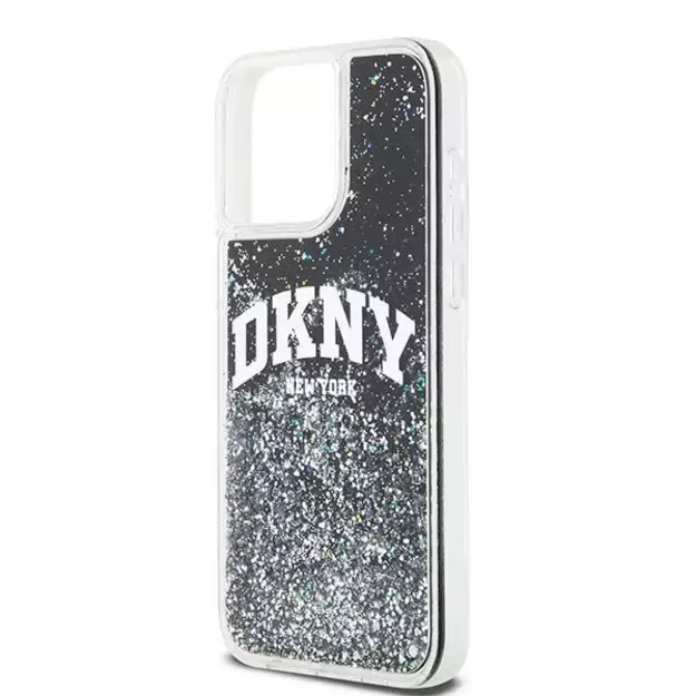 Etui DKNY Liquid Glitter Big Logo na iPhone 15 Pro Max - czarne 5