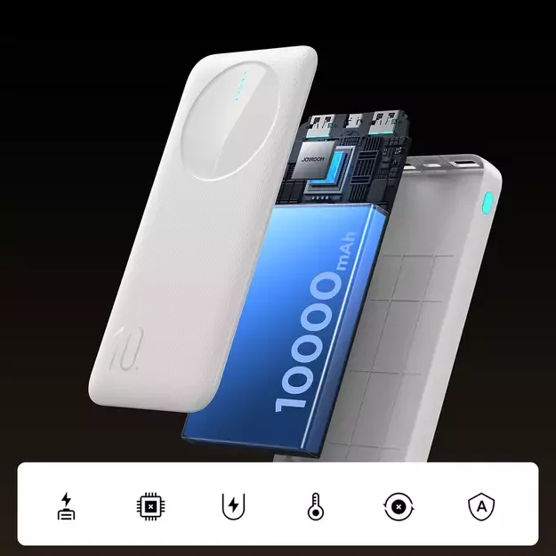 Powerbank Joyroom JR-PBF12 10000mAh 2.4A 2x USB-A 1x USB-C - white 25