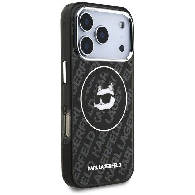 Karl Lagerfeld IML Choupette Head Logo MagSafe Case for iPhone 17 Pro - Black 3