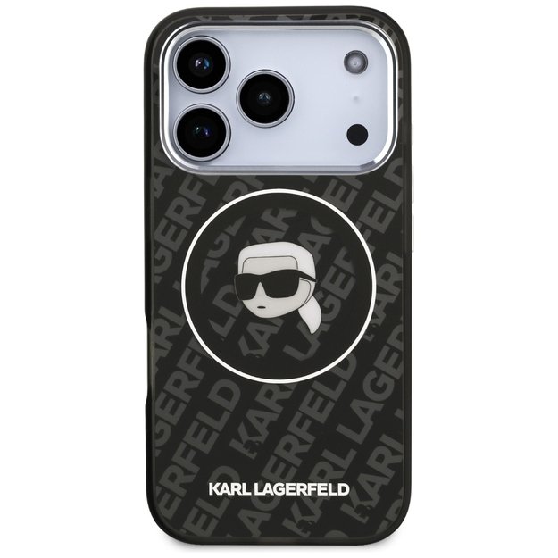 Karl Lagerfeld IML Karl Head Logo MagSafe Case for iPhone 17 Pro - Black 2