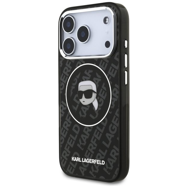 Karl Lagerfeld IML Karl Head Logo MagSafe Case for iPhone 17 Pro - Black 1