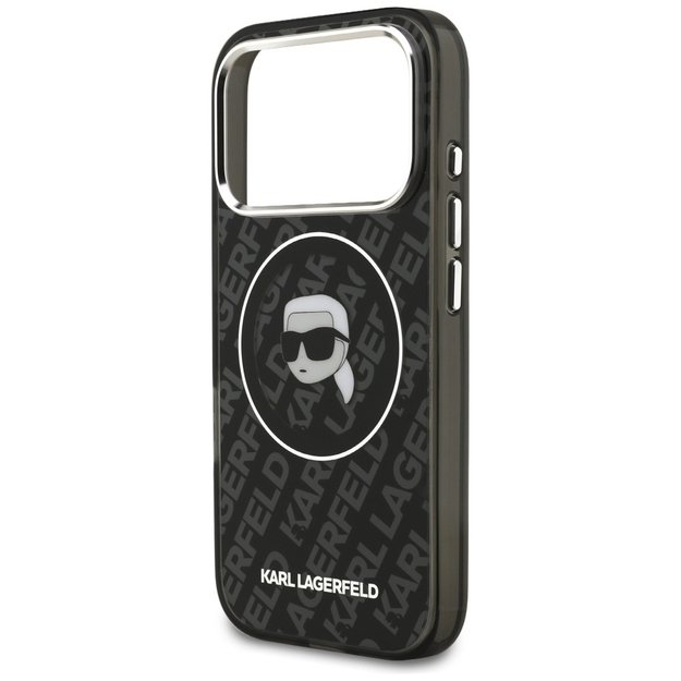Karl Lagerfeld IML Karl Head Logo MagSafe Case for iPhone 17 Pro - Black 5
