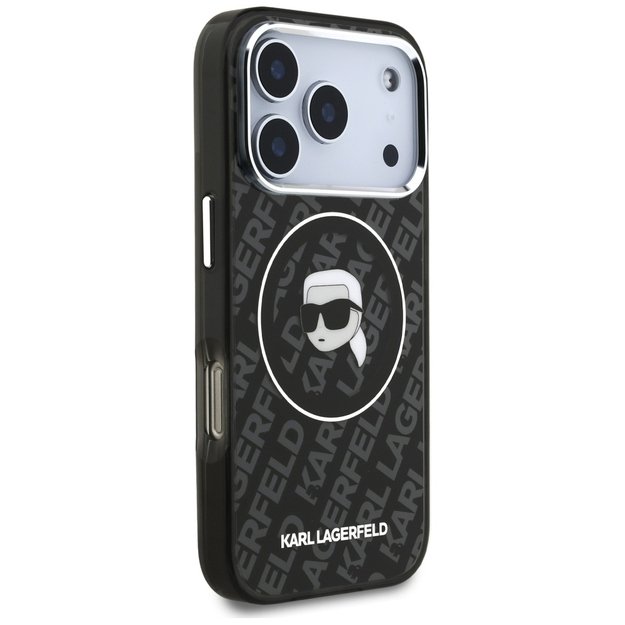 Karl Lagerfeld IML Karl Head Logo MagSafe Case for iPhone 17 Pro - Black 3