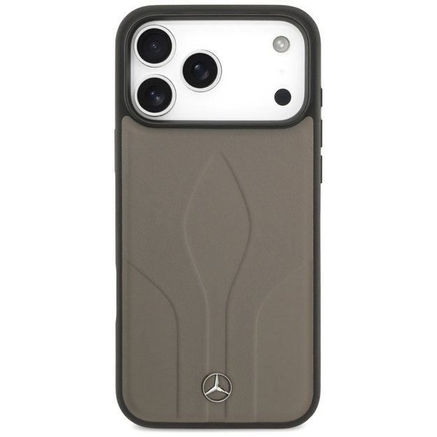 Mercedes Leather The Move MagSafe Case for iPhone 17 Pro Max - Beige 2