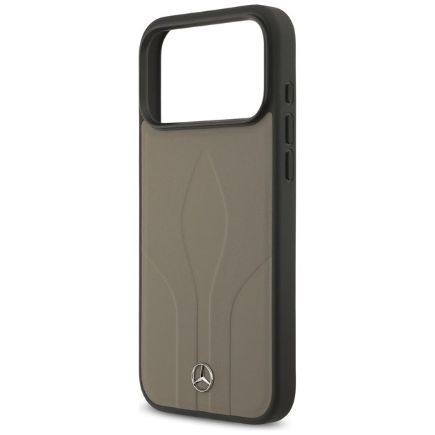 Mercedes Leather The Move MagSafe Case for iPhone 17 Pro Max - Beige 5