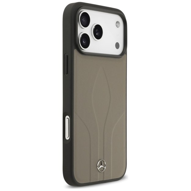 Mercedes Leather The Move MagSafe Case for iPhone 17 Pro Max - Beige 3