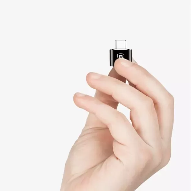 Baseus Mini USB-A to USB-C OTG adapter - black 4