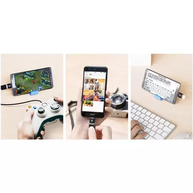 Baseus Mini USB-A to USB-C OTG adapter - black 6