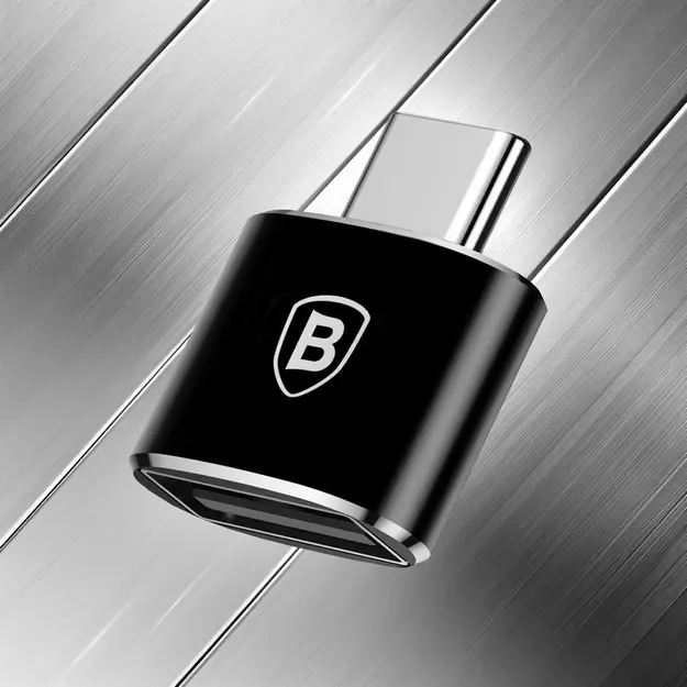 Baseus Mini USB-A to USB-C OTG adapter - black 13