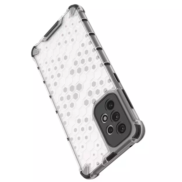 Honeycomb case armored cover with a gel frame for Samsung Galaxy A73 blue 14