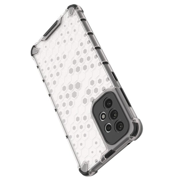 Honeycomb case armored cover with a gel frame for Samsung Galaxy A73 blue 34