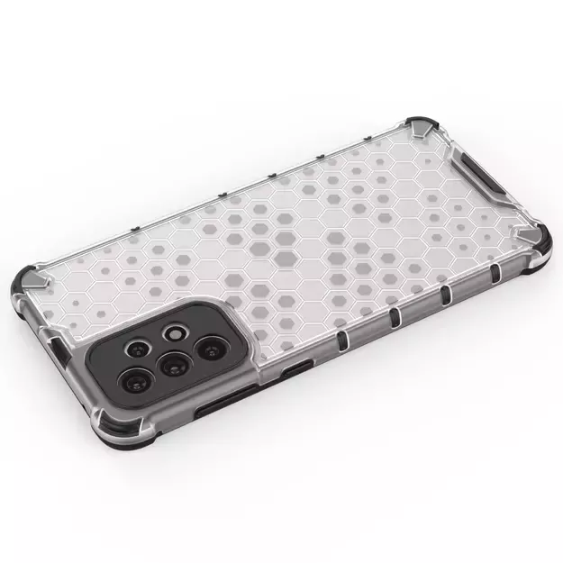 Honeycomb case armored cover with a gel frame for Samsung Galaxy A73 blue 11