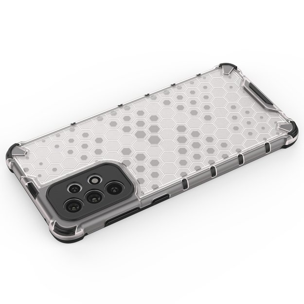 Honeycomb case armored cover with a gel frame for Samsung Galaxy A73 blue 31
