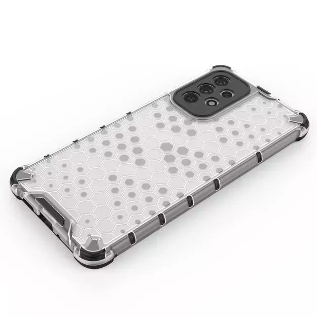 Honeycomb case armored cover with a gel frame for Samsung Galaxy A73 blue 3