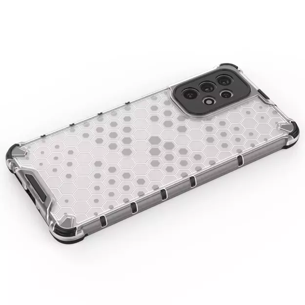 Honeycomb case armored cover with a gel frame for Samsung Galaxy A73 blue 12