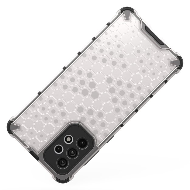 Honeycomb case armored cover with a gel frame for Samsung Galaxy A73 blue 25