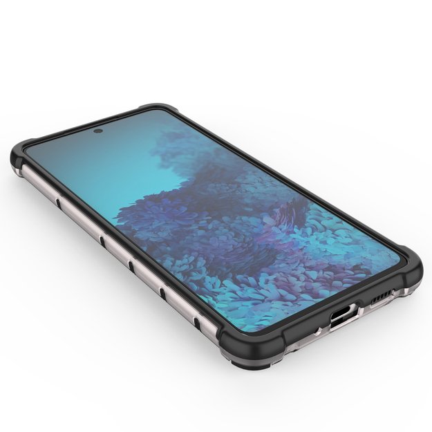 Honeycomb case armored cover with a gel frame for Samsung Galaxy A73 blue 30