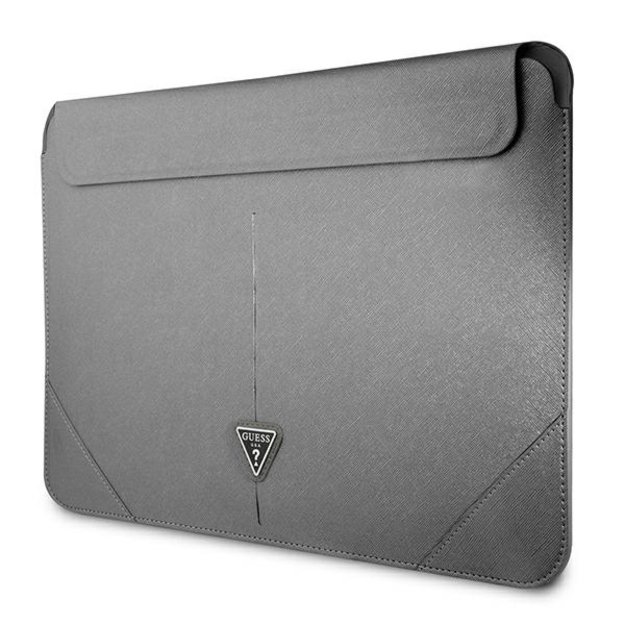Guess Saffiano Triangle Logo case for a 14&quot  laptop - silver 4