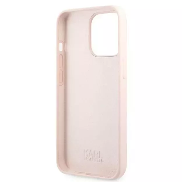 Karl Lagerfeld KLHMP13LSSKCI iPhone 13 Pro  / 13 6,1  hardcase jasnoróżowy/light pink Silicone Ikonik Karl & Choupette Magsafe 6