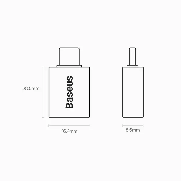 Baseus Ingenuity Series USB-C to USB-A 10Gb/s adapter - black 11