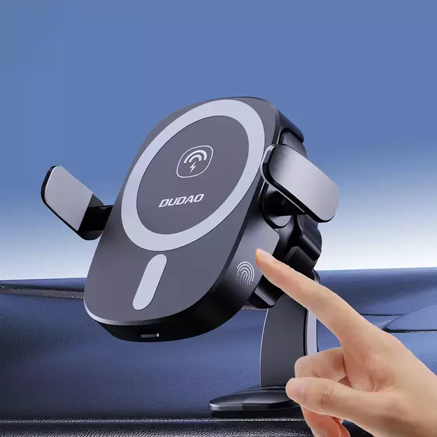 Dudao FW11 Car Phone Holder with 15W Inductive Charger for Air Vent/Cockpit - Black 18