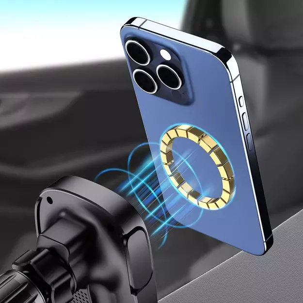 Dudao FW11 Car Phone Holder with 15W Inductive Charger for Air Vent/Cockpit - Black 16