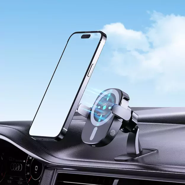 Dudao FW11 Car Phone Holder with 15W Inductive Charger for Air Vent/Cockpit - Black 13